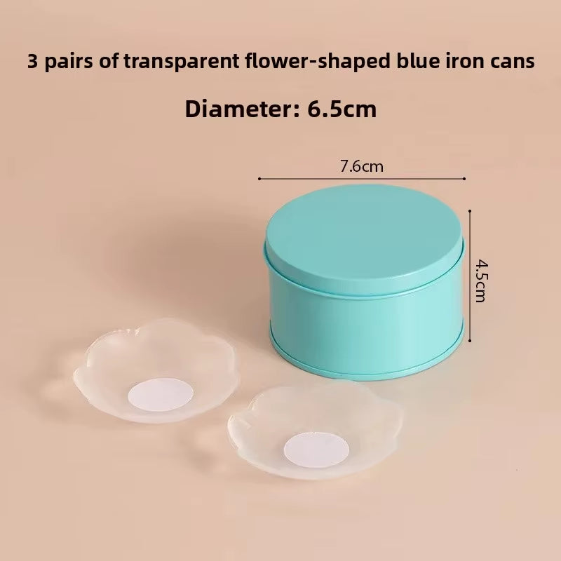 Invisible Thin Silicone Nipple Covers Anti-Exposure Waterproof Non-Slip Gathered Chest Patch for Men and Women Home Comfortwear