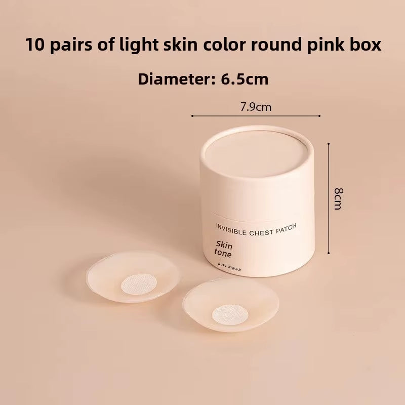 Invisible Thin Silicone Nipple Covers Anti-Exposure Waterproof Non-Slip Gathered Chest Patch for Men and Women Home Comfortwear