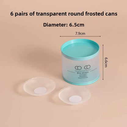 Invisible Thin Silicone Nipple Covers Anti-Exposure Waterproof Non-Slip Gathered Chest Patch for Men and Women Home Comfortwear