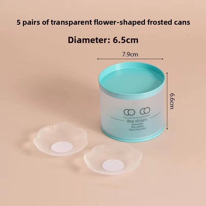 Invisible Thin Silicone Nipple Covers Anti-Exposure Waterproof Non-Slip Gathered Chest Patch for Men and Women Home Comfortwear