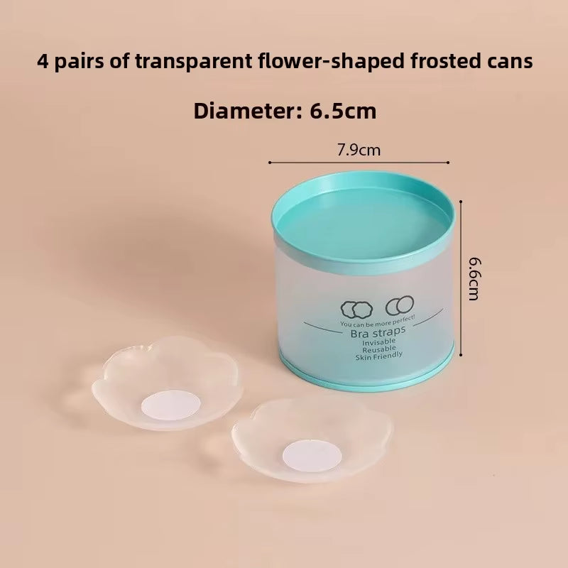 Invisible Thin Silicone Nipple Covers Anti-Exposure Waterproof Non-Slip Gathered Chest Patch for Men and Women Home Comfortwear