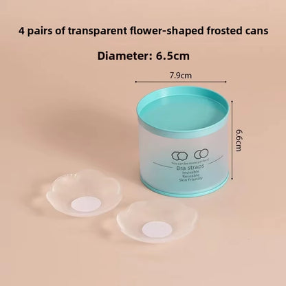 Invisible Thin Silicone Nipple Covers Anti-Exposure Waterproof Non-Slip Gathered Chest Patch for Men and Women Home Comfortwear