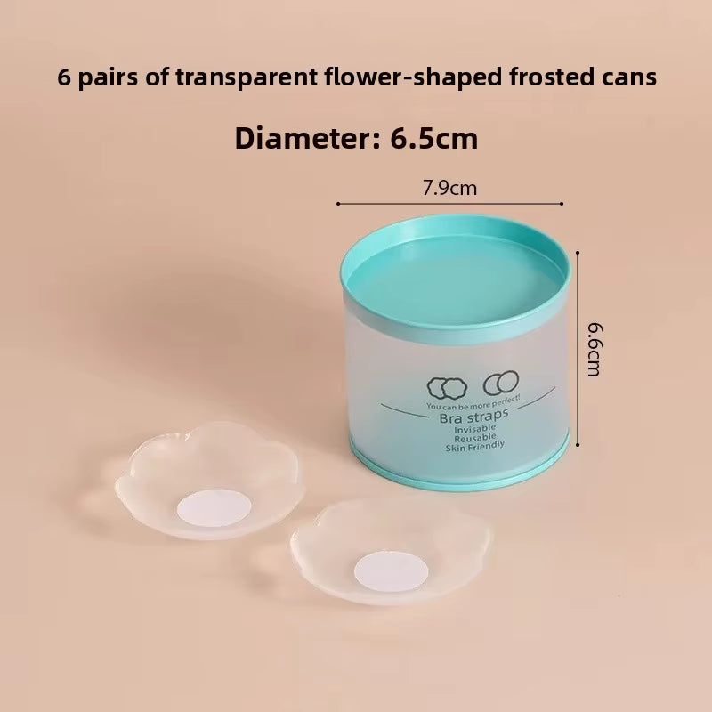 Invisible Thin Silicone Nipple Covers Anti-Exposure Waterproof Non-Slip Gathered Chest Patch for Men and Women Home Comfortwear