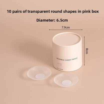 Invisible Thin Silicone Nipple Covers Anti-Exposure Waterproof Non-Slip Gathered Chest Patch for Men and Women Home Comfortwear