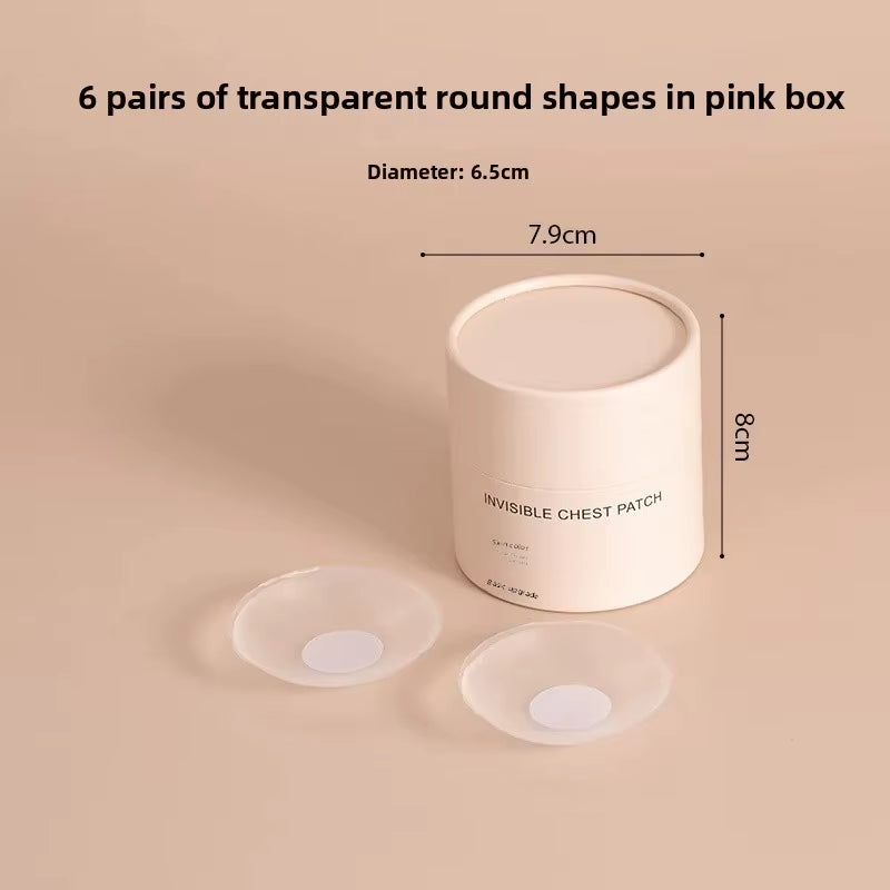 Invisible Thin Silicone Nipple Covers Anti-Exposure Waterproof Non-Slip Gathered Chest Patch for Men and Women Home Comfortwear