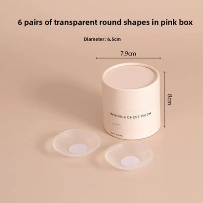Invisible Thin Silicone Nipple Covers Anti-Exposure Waterproof Non-Slip Gathered Chest Patch for Men and Women Home Comfortwear