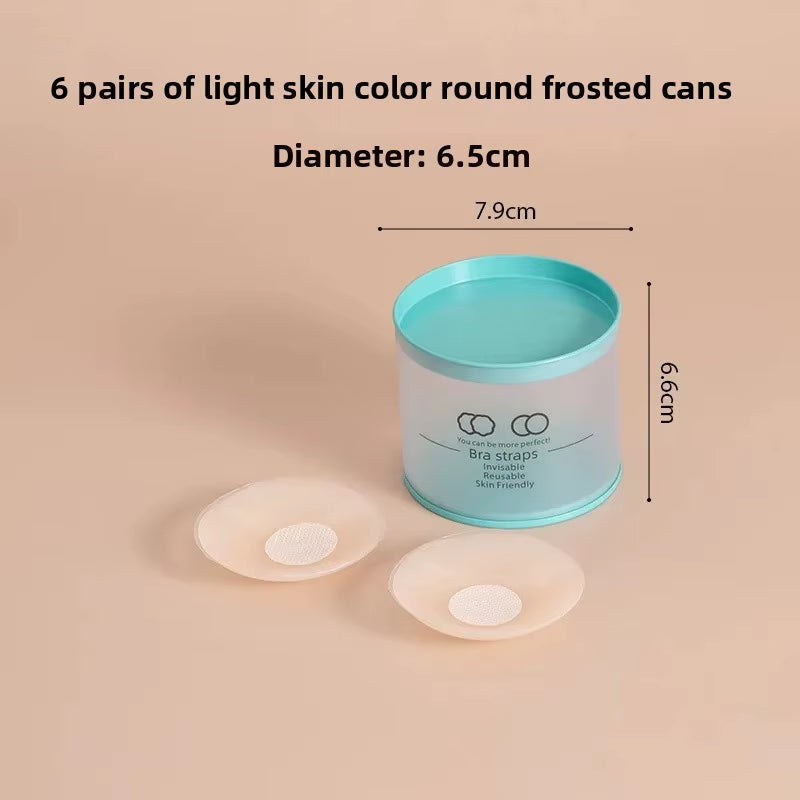 Invisible Thin Silicone Nipple Covers Anti-Exposure Waterproof Non-Slip Gathered Chest Patch for Men and Women Home Comfortwear