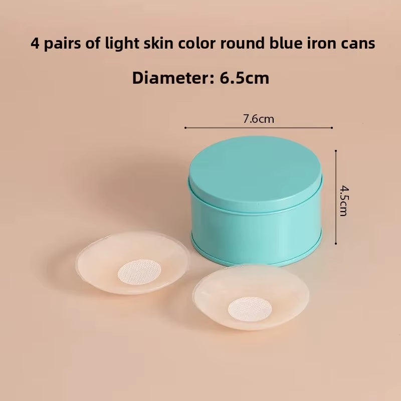 Invisible Thin Silicone Nipple Covers Anti-Exposure Waterproof Non-Slip Gathered Chest Patch for Men and Women Home Comfortwear